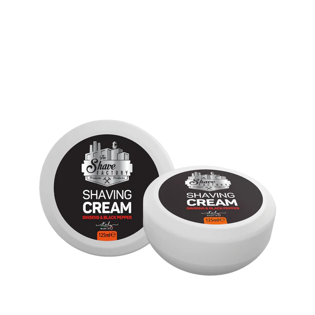 The Shave Factory - Shaving Cream Puck - Ginseng and Black Pepper 125ml