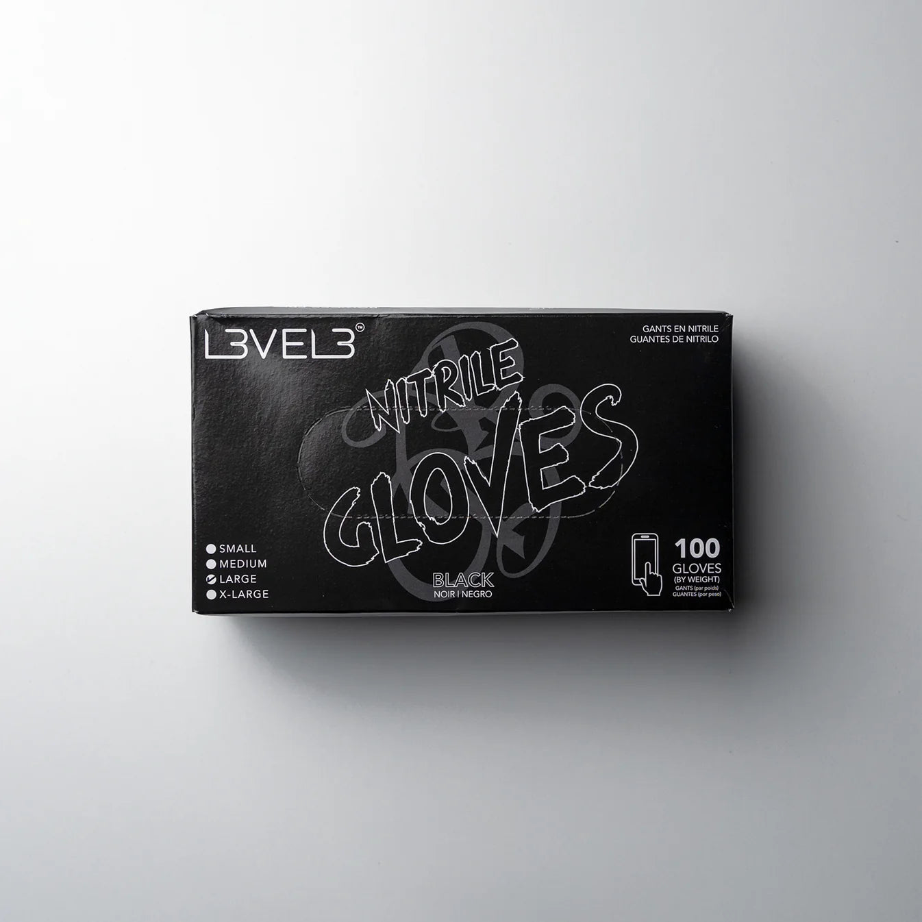 Level 3 Nitrile Gloves Black Medium
