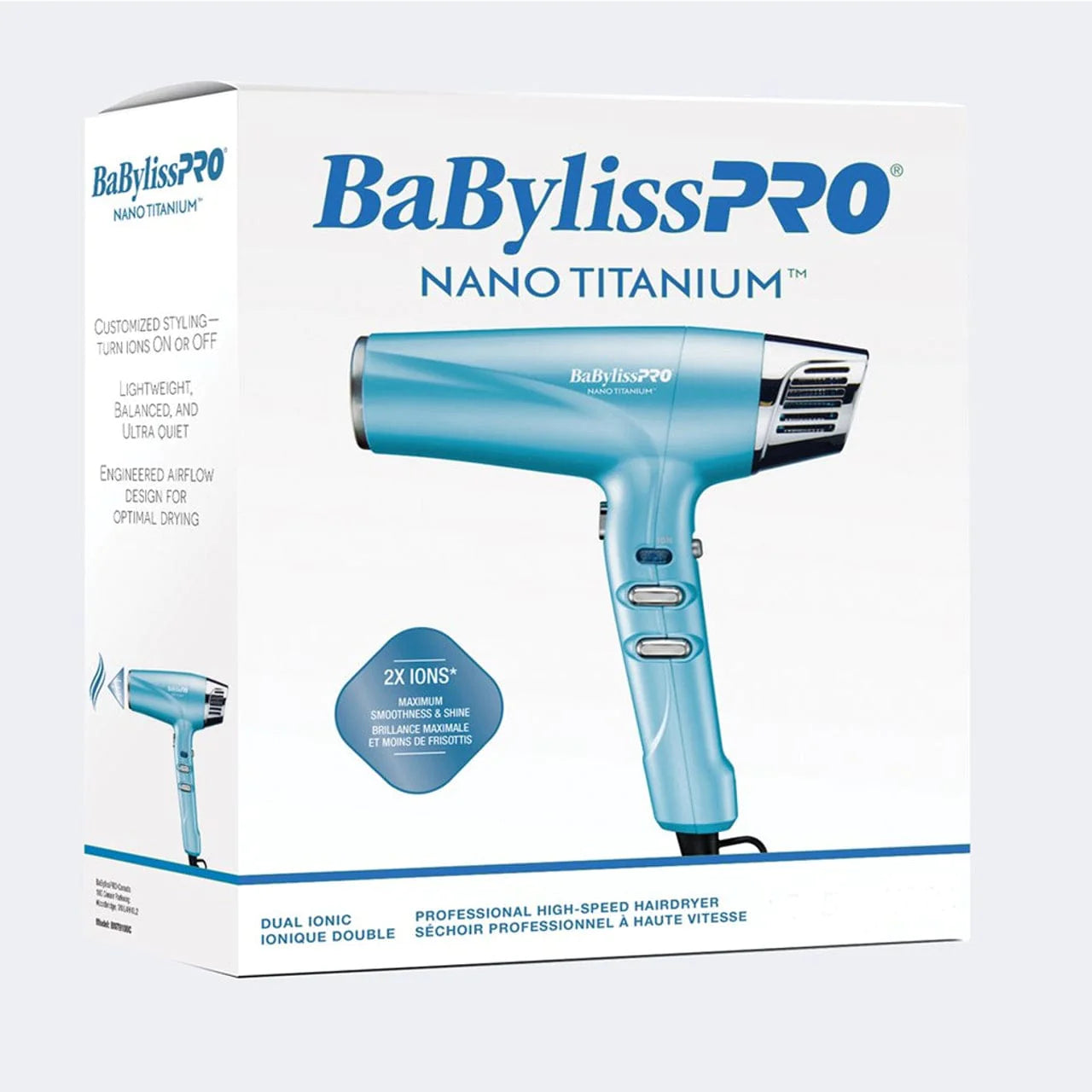 BabylissPRO | Nano Titanium Dual Ionic Hairdryer