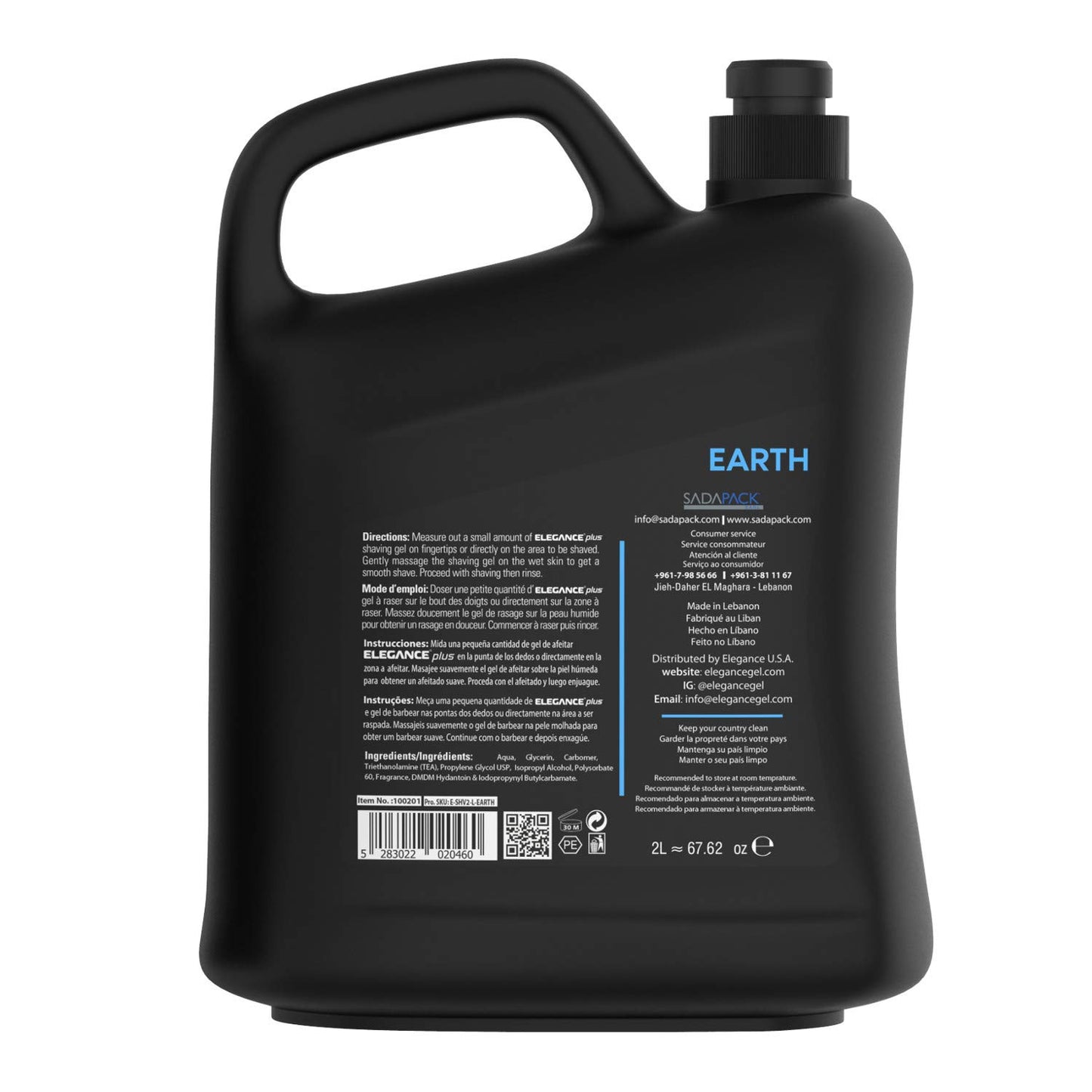 Elegance | Transparent Shaving Gel | 2L | Earth