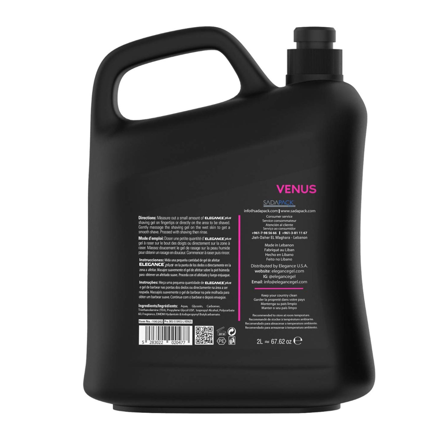 Elegance | Transparent Shaving Gel | 2L | Venus