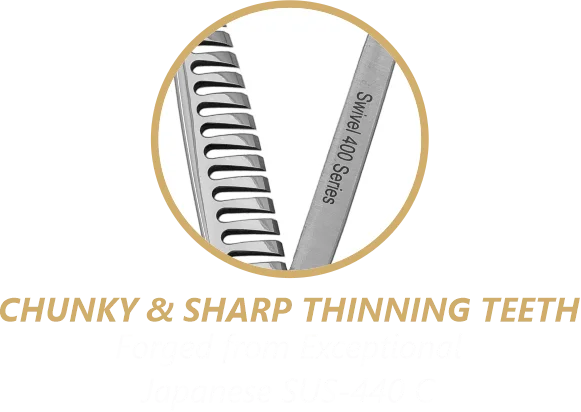 Bar Pro X K4T Thinning Shears Golden and Steel 7"