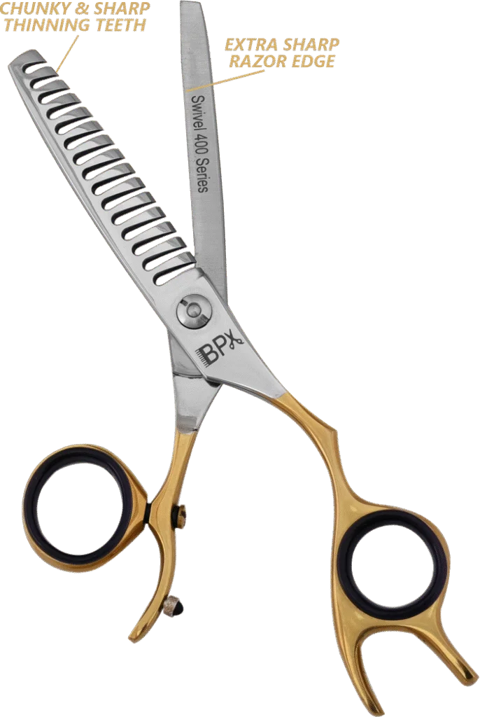 Bar Pro X K4T Thinning Shears Golden and Steel 7"