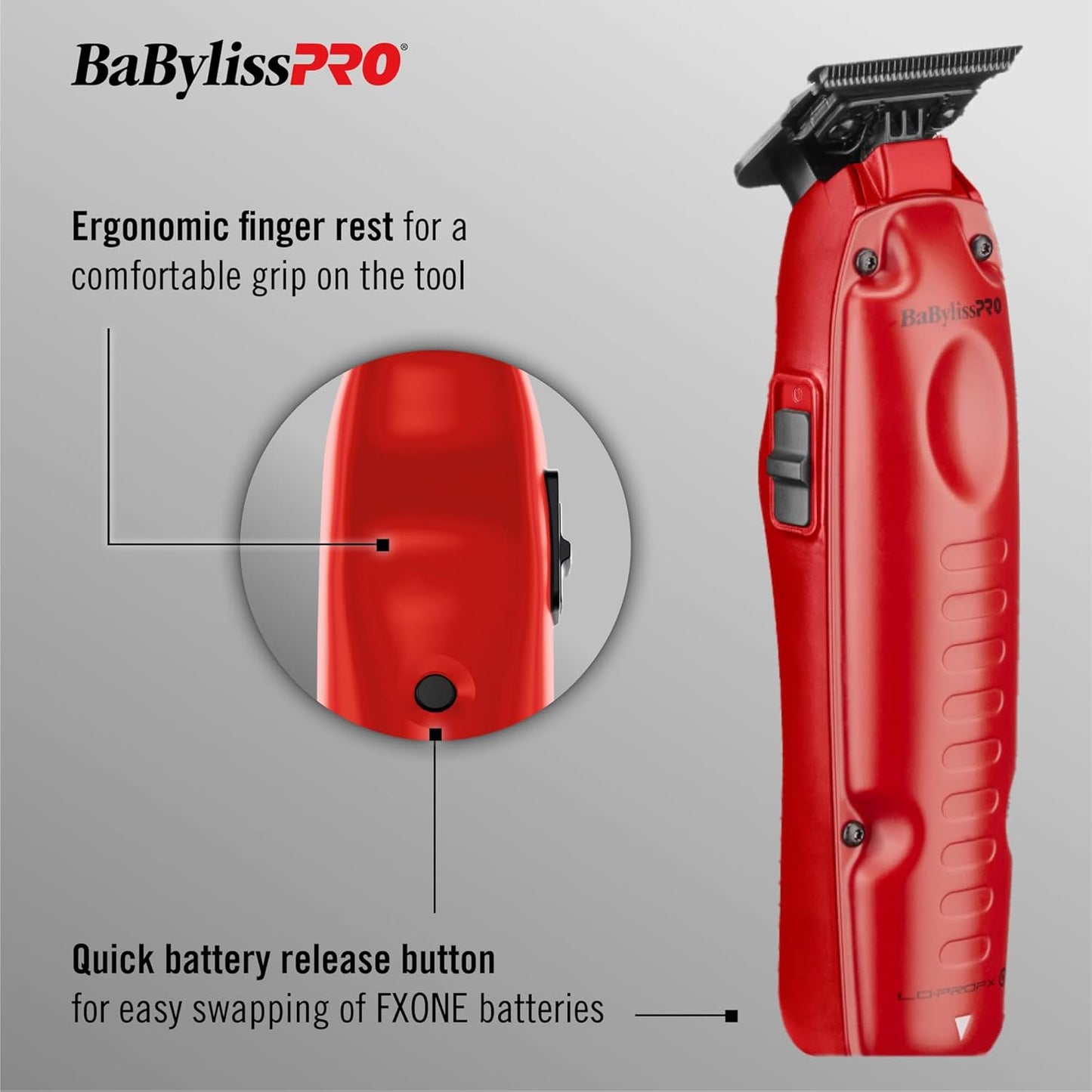 BaBylissPRO® FXONE™ Lo-ProFX Limited Edition Matte Red Clipper