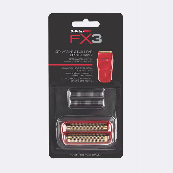 BaBylissPRO® Replacement Foils & Cutters for FX3 Shaver (Red)