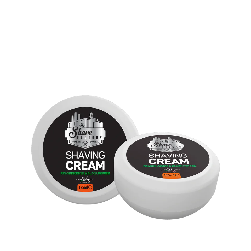 The Shave Factory - Shaving Cream Puck - Frankincense and Black Pepper 125ml