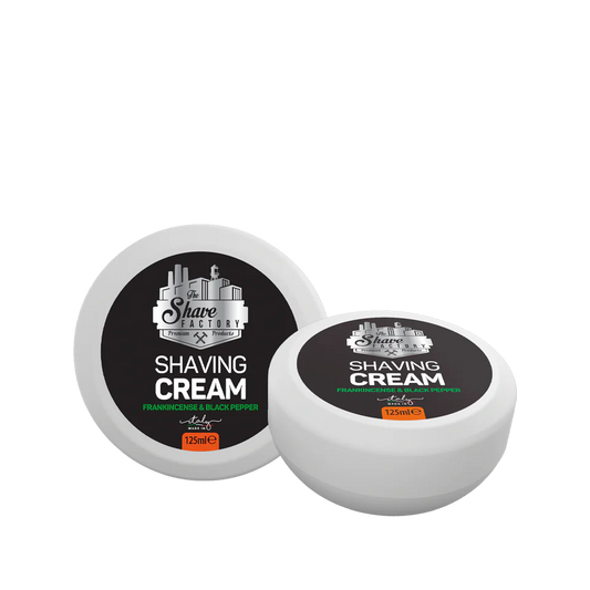 The Shave Factory - Shaving Cream Puck - Frankincense and Black Pepper 125ml