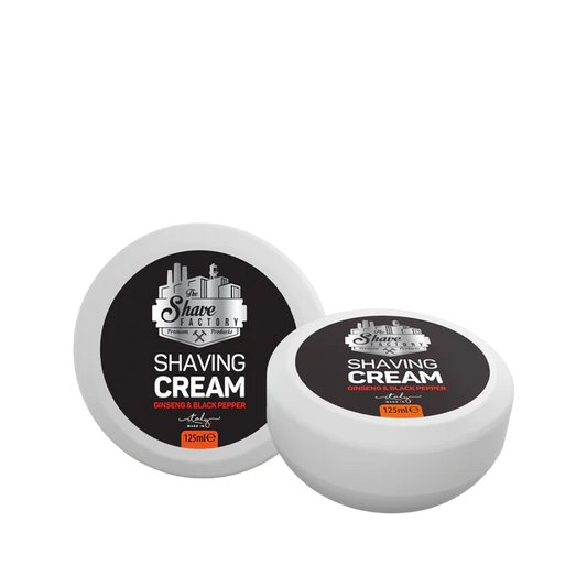 The Shave Factory - Shaving Cream Puck - Ginseng and Black Pepper 125ml