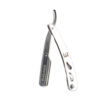 ELEGANCE | All Metal Silver Straight Razor