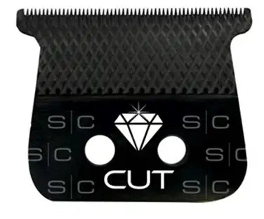 REPLACEMENT DIAMOND CUT FIXED BLACK DIAMOND DLC HAIR TRIMMER BLADE WITH THE ONE CUTTER SET