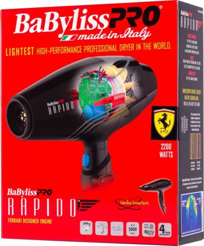 BABYLISS PRO | RAPIDO 1875W High Performance Hair Dryer