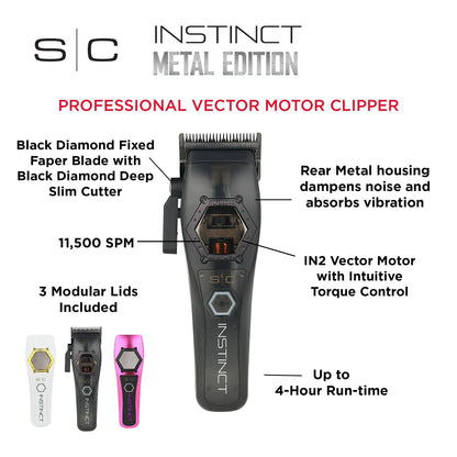 Stylecraft Instinct IN2 Vector Motor Cordless Clipper - Metal Edition